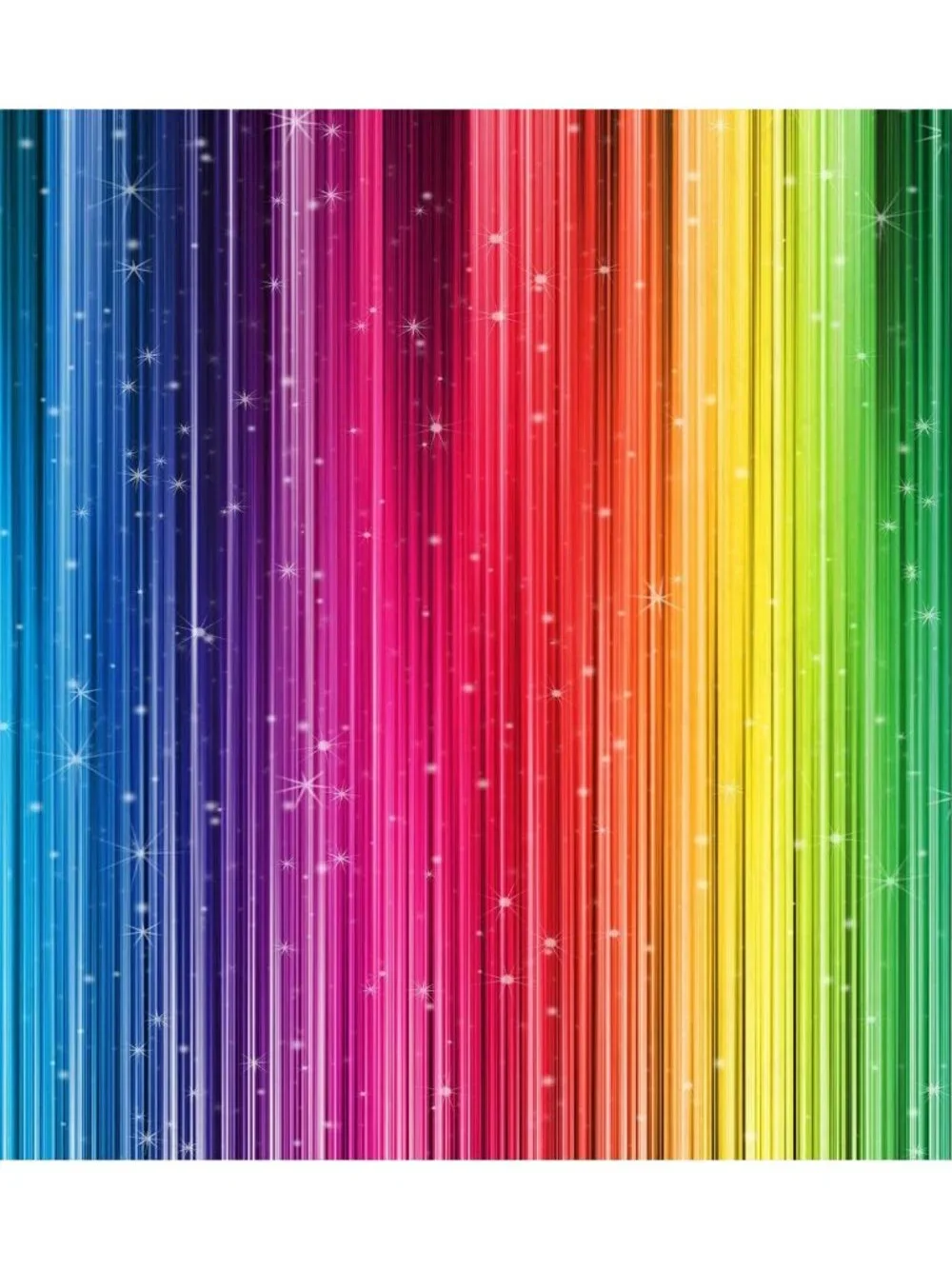 Vibrant Rainbow Striped Shower Curtain, 72x78 Inch, Colorful Bathroom Decor